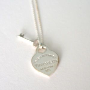 Tiffany's Heart Tag with Key Pendant